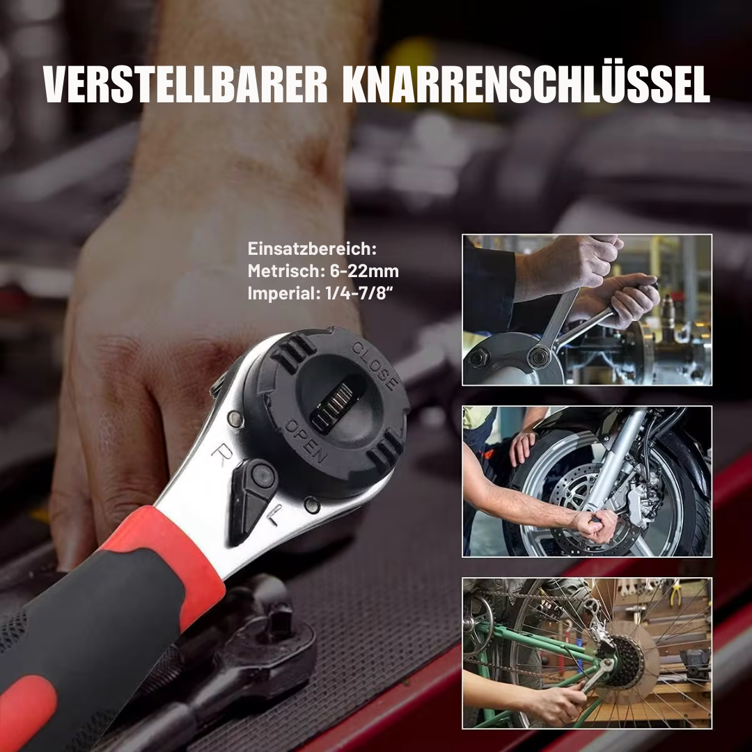 FlexWrench™ - Der einstellbare Ratschenschlüssel für jeden Job