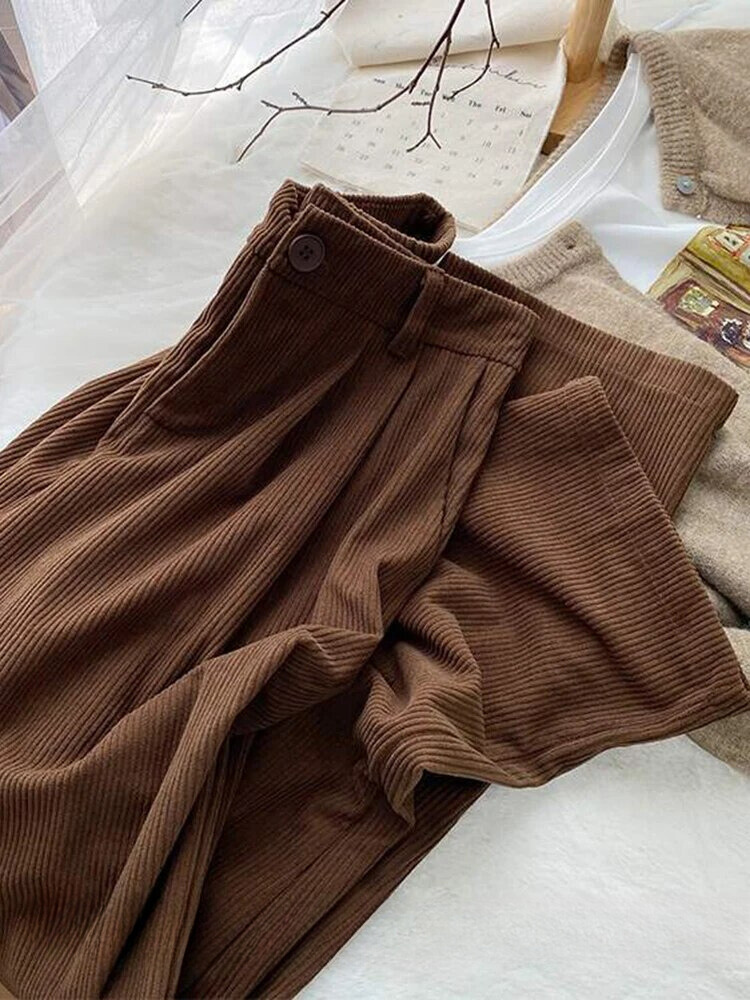 Fien | Retro Kordhose mit hoher Taille für Frauen