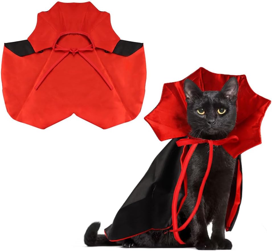 VampirKatzenCape™ - Das perfekte Halloween-Kostüm für Ihre Katze!