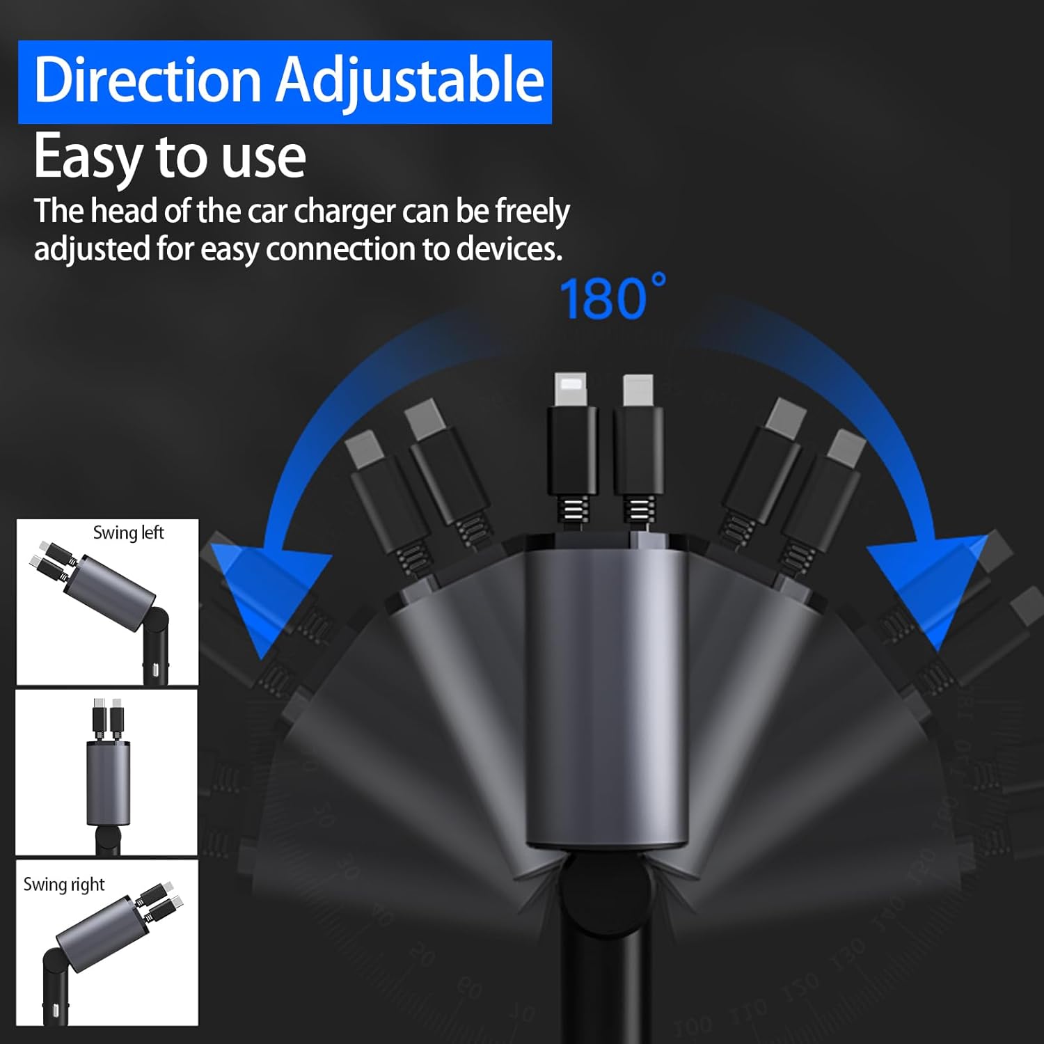 ChargeMaster™ - Der vielseitige 4-in-1 Auto-Ladegerät für all Ihre Geräte.