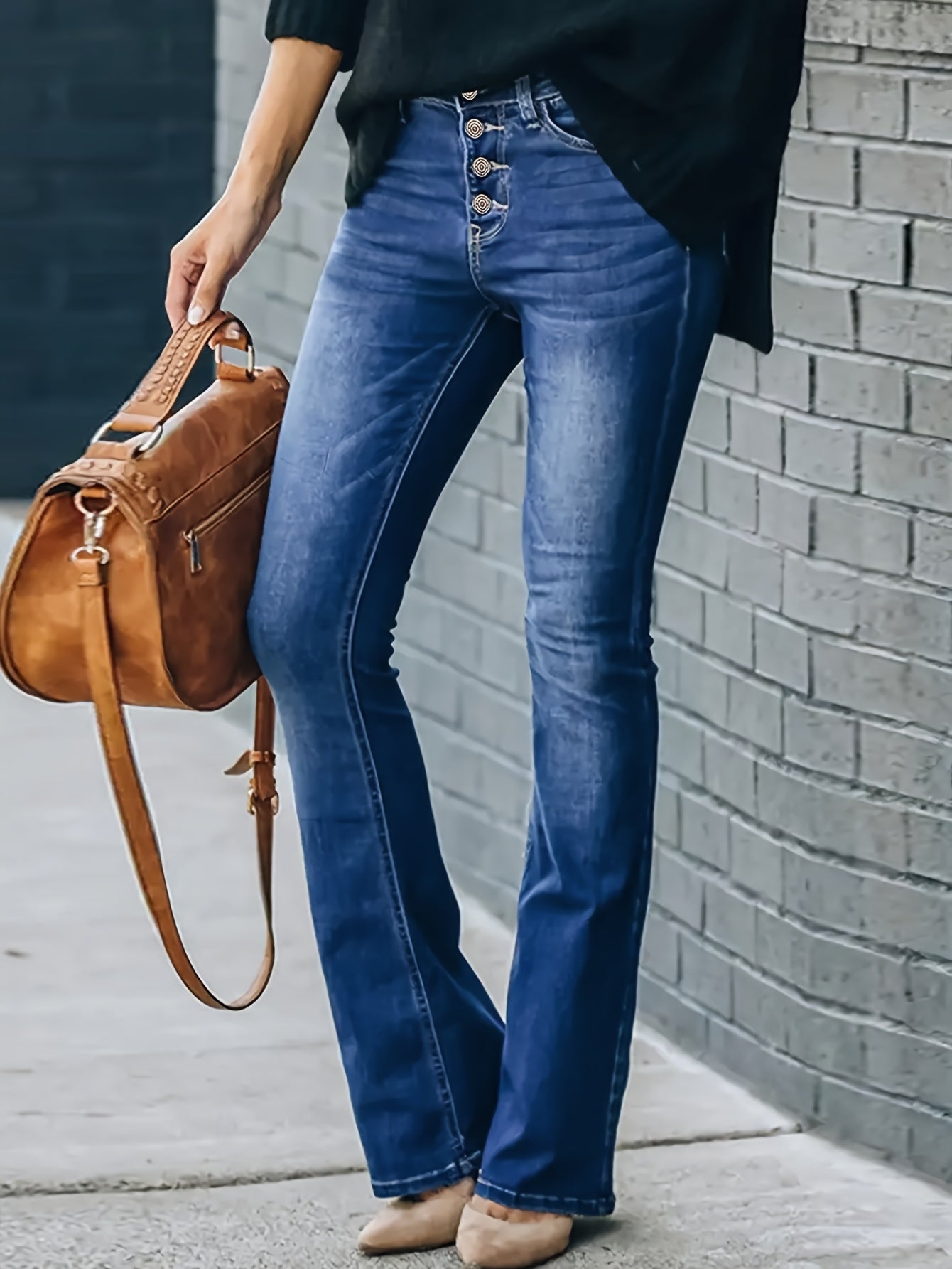 Lotte | Hochgeschnittene Jeans aus Baumwollmischung mit entspannter Passform