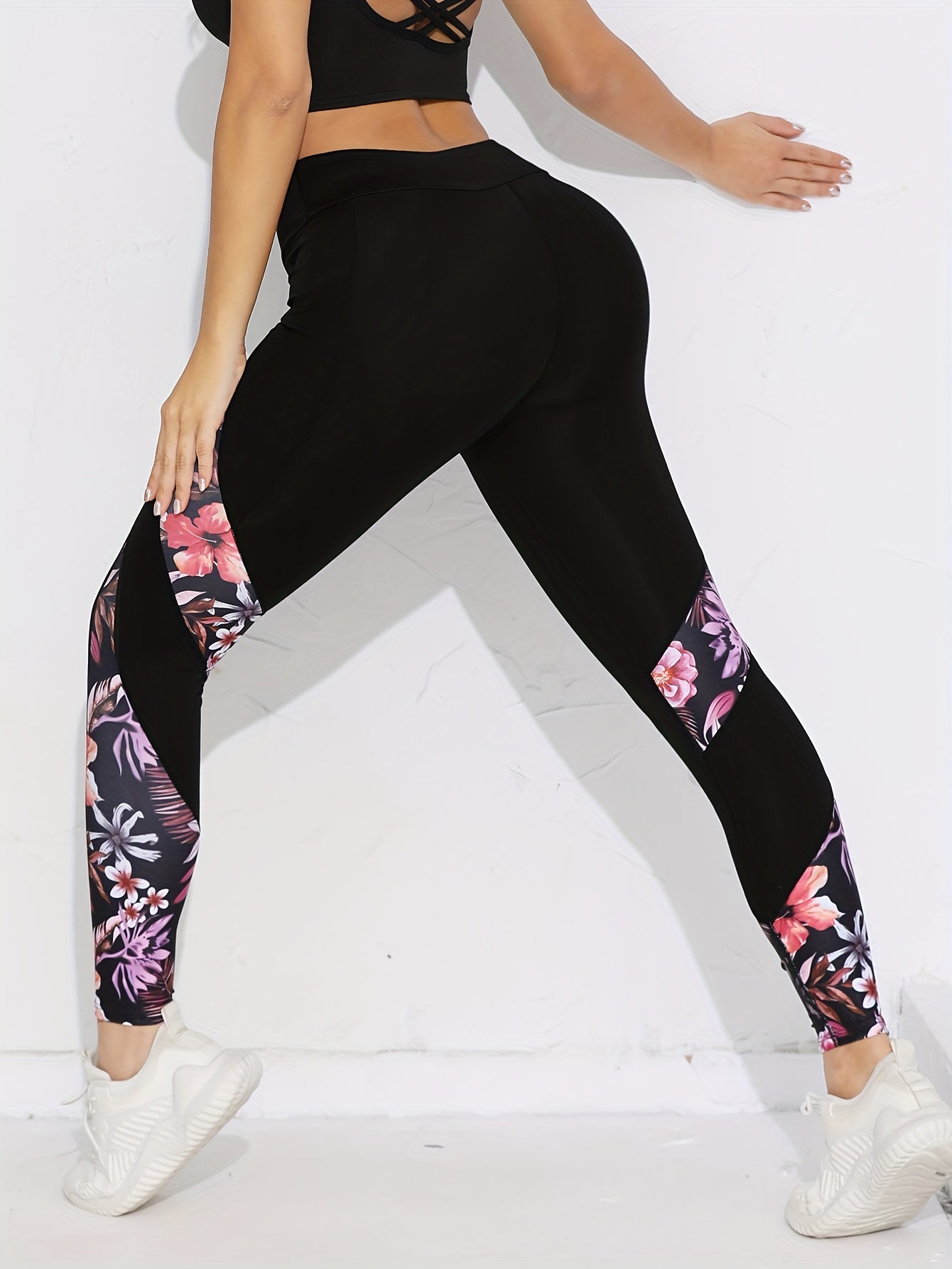 Lotte | Yoga-Leggings mit hoher Taille und floralem Muster