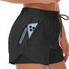 Eva | Unifarbene 2-in-1-Sportshorts mit mehreren Taschen