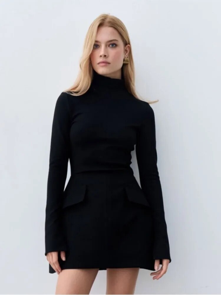 Marit - Minikleid mit Rollkragen für Frauen