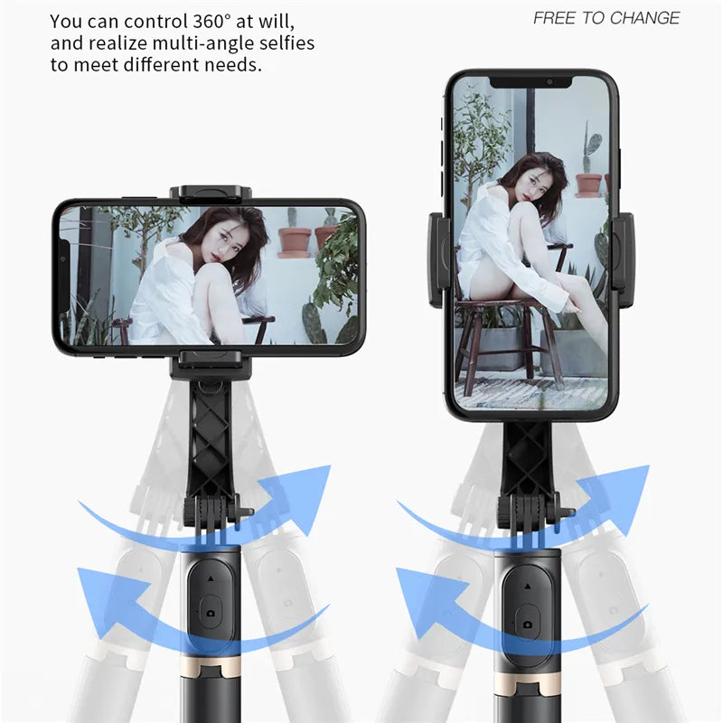 SteadySnap™ - Bluetooth-Selfie-Stick und Stativ mit Smartphone-Gimbal-Stabilisator.