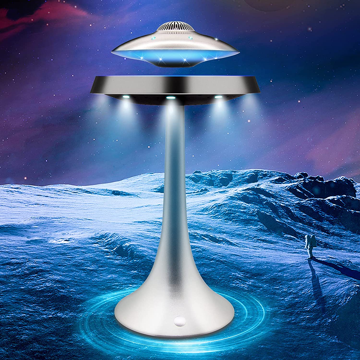 UFOLevitator™ - Der schwebende Bluetooth-Lautsprecher und LED-Tischlampe für Ihr Zuhause