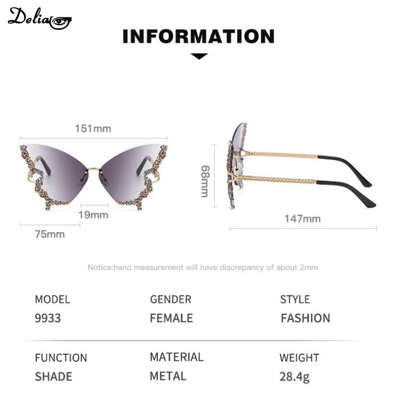 DiamondGlam™ - Luxuriöse Schmetterlings-Sonnenbrille für Damen