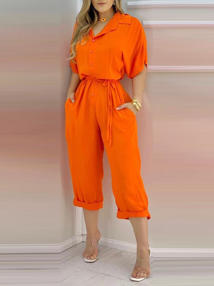 Emma | Oranje Jumpsuit