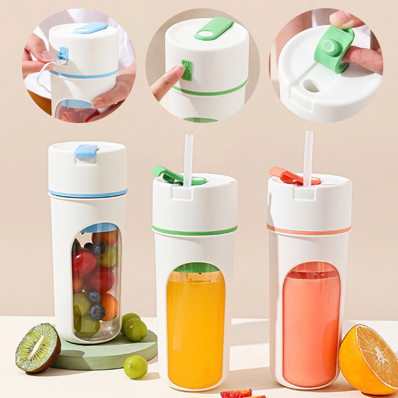 JuicePro™ - Die ultimative tragbare USB-Juicer für frische Säfte unterwegs.