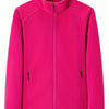 Loes | Flauschige Outdoor-Jacke mit Stehkragen in Uni-Farbe