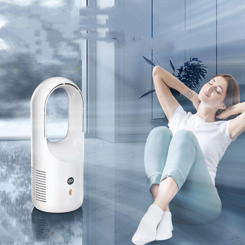 VaneCooler™ - Der leise, bladeless Ventilator für kühlende Luftzirkulation auf Ihrem Schreibtisch.