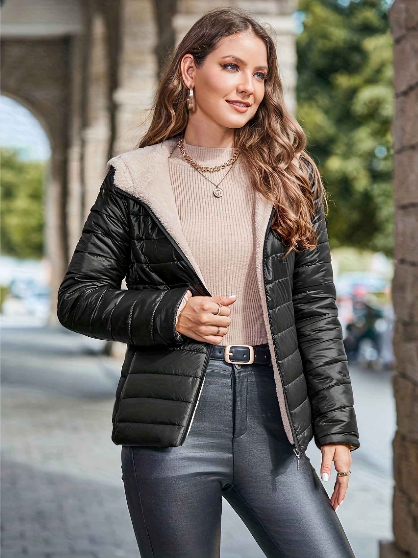 Lotte | Lange Daunenjacke mit Kapuze