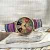 Rainbowtime™  Die stylishe Vintage-Bronze Uhr mit gewebtem Band.