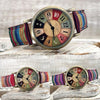 Rainbowtime™  Die stylishe Vintage-Bronze Uhr mit gewebtem Band.